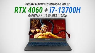 GeForce RTX 4060 Laptop (140W) + Core i7-13700H: Test in 12 games at 1080p