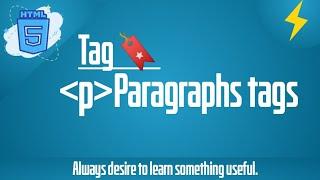 What is Paragraph tags in html? (p1) | HTML5,Html tutorial | Thunder coding | with simple example