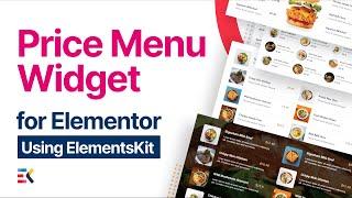 Price Menu Widget for Elementor | Elementskit | All-in-one addon for Elementor