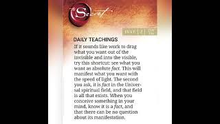 Daily Teachings by App The Secret "Rhonda Byrne"