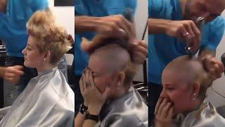 Full Clean Fresh Head Shave  Crying and Forced  Girl Head Shave 2024 || The Most Beautiful Girl