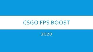 CSGO FPS Boost 2020