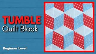 Quick & Easy Tumbling Quilt Block Wiith NO Y Seams | Easy Quilt Block Tutorial