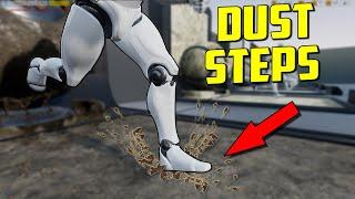 UE4   Tutorial   Foot Steps / Dust  Poofs / пыль из под ног/particles niagara