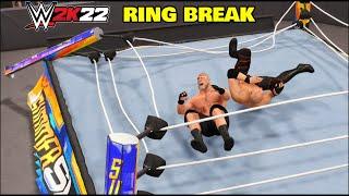 WWE 2K22 Breaking The Ring - WWE 2K22 Ring Break OMG