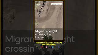 Migrants gather at Texas border fence | WION Shorts