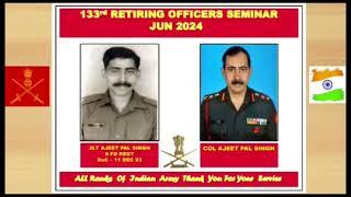 133rd RETIRING OFFICERS SEMINAR JUNE 2024 || upendra diwedi sir ||