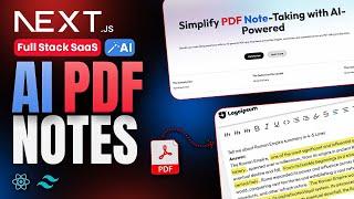 Full Stack NextJs Course : AI Note Taking App Using React, Tailwind css | SaaS App