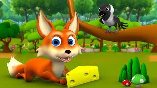 The Fox and The Crow Telugu Story - నక్క మరియు కాకి నీతి కధ 3D Animated Kids Moral Fairy Tales