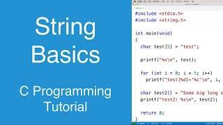 String Basics | C Programming Tutorial