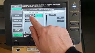 How to set the default print tray on printer Konika Minolta