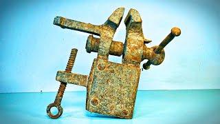 Very Rusty Antique Vise Restoration - Perfect Restoration