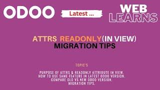 Readonly attribute in views | Odoo Latest Tutorial | View Migration Tip