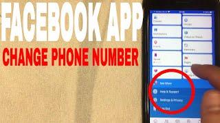   How To Change Phone Number On Facebook App 