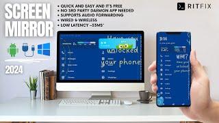 How to Mirror Phone screen in your windows/Linux pc for free ! wired/wireless *2024 blog update*