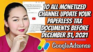 HOW TO UPDATE PAPERLESS TAX DOCUMENTS IN GOOGLE ADSENSE