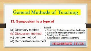 50 Mcqs General Methods of Teaching, SOLO taxonomy, Teaching Method ,inductive, deductive URDU/HINDI