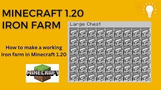 Minecraft 1.20 - Java - How to make a working Iron Farm