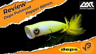 Deps Pulsecod Popper 80mm ][  Lure Action Review Channel