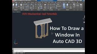 How To  Draw a window in autocad 3d|| Auto cad || 3D Windows ||