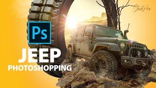 Jeep Photoshopping - Commercial Car Poster - Banner Design In Photoshop