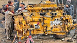 Rebuilding CAT Bulldozer Full Engine | How it repaired with a locally developed tool?