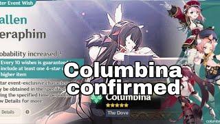 Columbina confirmed release date #genshinimpact #genshinleaks #Columbina