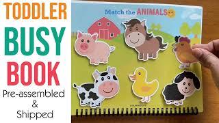 Toddler Busy Book, First Learning Binder, Fun Quiet Book, Toddler Activity Book, Toddler Worksheet
