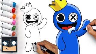 Rainbow Friends  How To Draw Blue | Draw & Color Art Tutorial