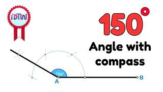 How to construct 150-degree angle using compass