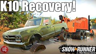 SnowRunner: Recovering a Stranded K10! Towing & Recovery RP! (NEW Console Mod)
