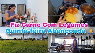 CARNE COM LEGUMES PARA O JANTAR  | Minha rotina no trabalho | Mais um dia pra agradecer 