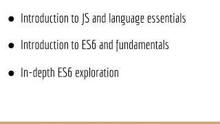 The Full JavaScript & ES6 Tutorial - (including ES7 & React) : Outline of the Course