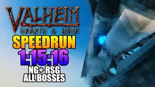 First Ever Hearth & Home Speedrun!!! Valheim NG+ RSG All Bosses World Record - 1:15:16