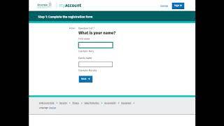 How to register for myAccount