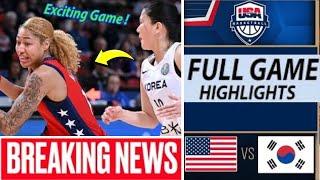  USA vs Korea Basketball FULL GAME | July 2024 Olympics 2024 | USA Women's Basketball Replay news