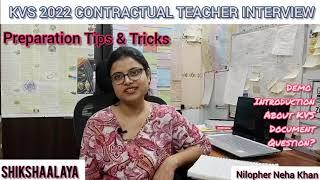 HOW TO CRACK KVS CONTRACTUAL TEACHER INTERVIEW 2022 || KVS CONTRACTUAL VACANCY || KVS GUEST TEACHER