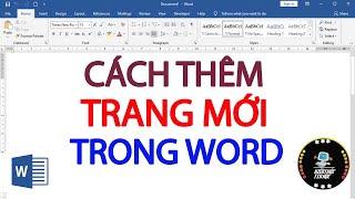 Cách thêm trang trong word