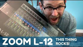 Zoom LiveTrack L-12 First Impression Audio Mixer Interface Setup & Review by Eric Roberts