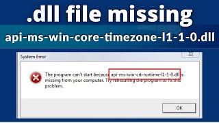The program can't start because api-ms-win-crt-runtime-l1-1-0.dll is missing from your Computer