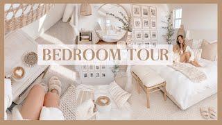 BEDROOM TOUR | cozy neutral decor + styling ideas to create a peaceful space!