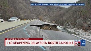 NCDOT: I-40 reopening delayed after new slide adds to Helene damage