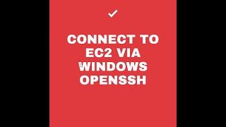 Login to AWS EC2 via Windows 10 OpenSSH, without Putty