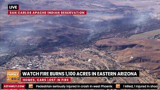 Aerial view of Watch Fire near San Carlos