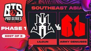 Lilgun vs Army Geniuses Game 1 - BTS Pro Series 10 SEA: Phase 1 w/ Ares & Danog