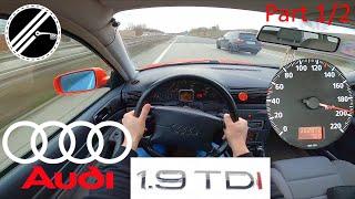 Audi A4 Avant B5 1.9 TDI 110 PS Top Speed Drive On German Autobahn No Speed Limit POV Part 1/2