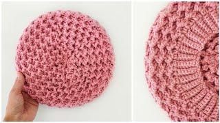 Вяжем красивый берет крючком на любой размер. Мастер-класс!  Beautiful crochet beret