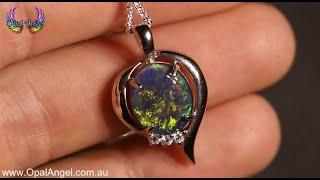 Opal Triplet Sterling Silver Pendant