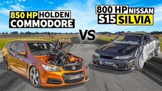 THIS vs THAT Down Under! 850hp Burnout Monster vs 800hp Pro Drift S15 Silvia