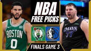 CELTICS vs. MAVERICKS Game 3 Free NBA Picks and Predictions Today - 6/12/24 | NBA Coast to Coast